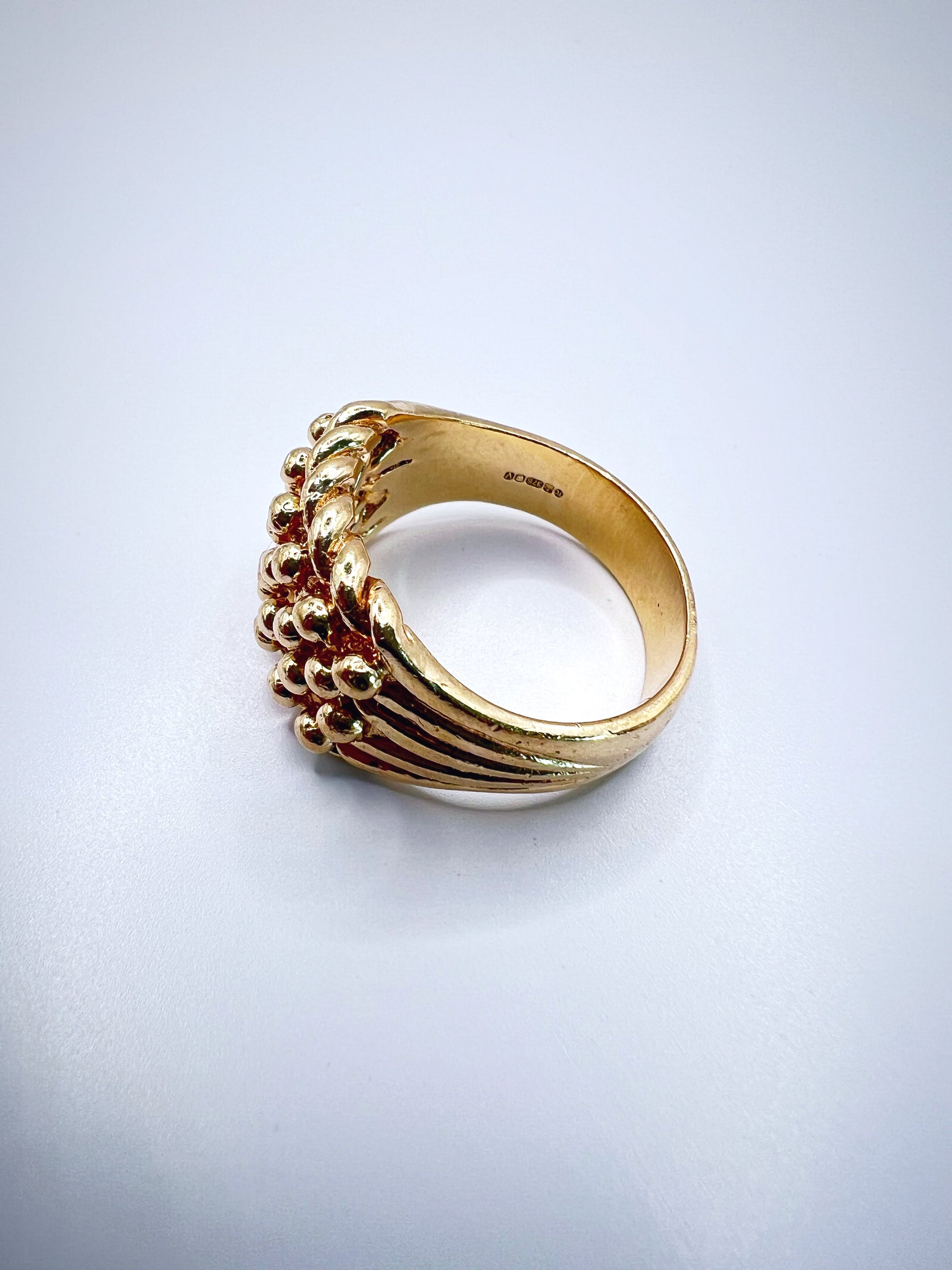 9ct Gold 4 Row Keeper Ring