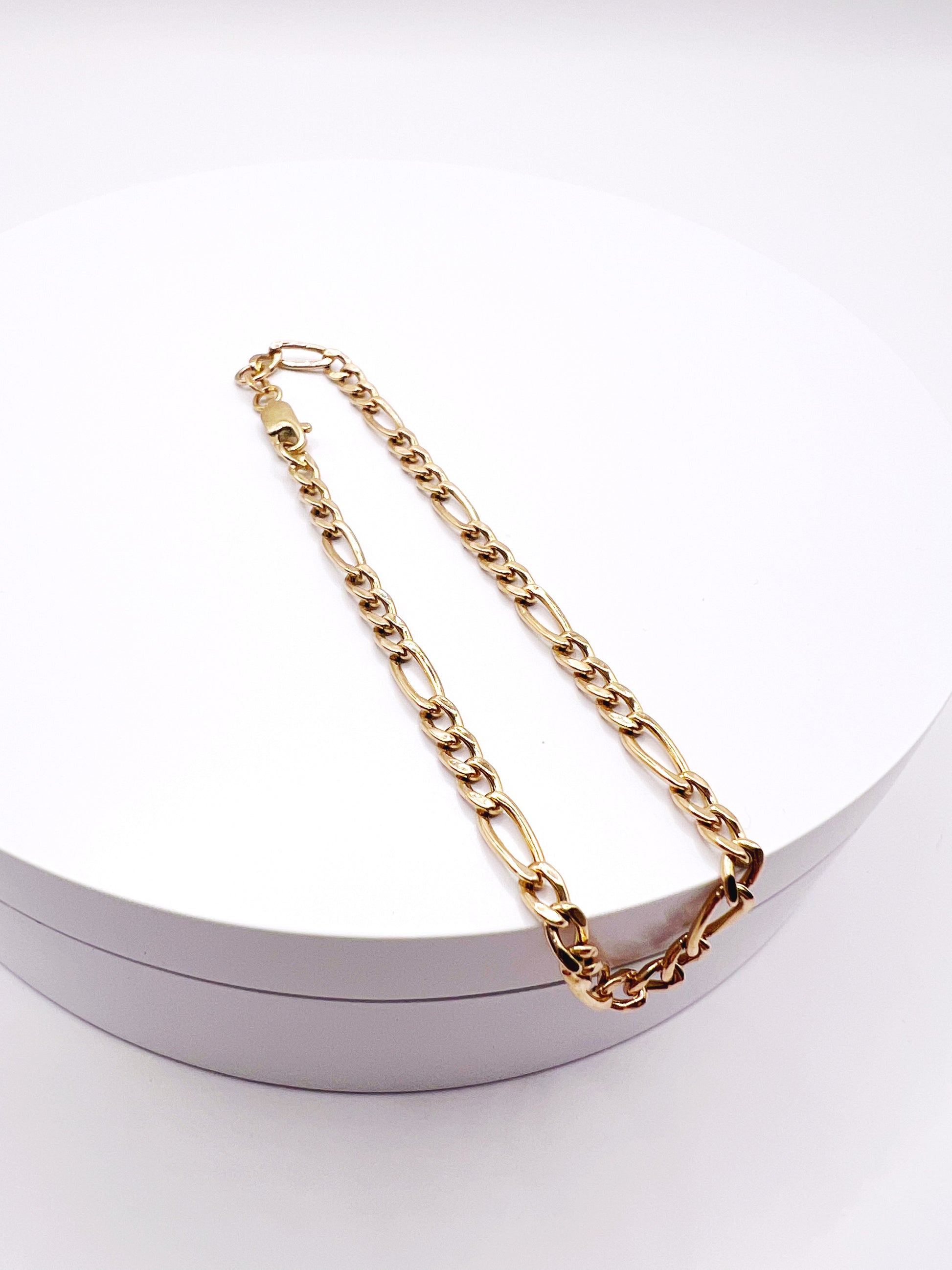 Figaro Chain Bracelet 9ct Yellow Gold