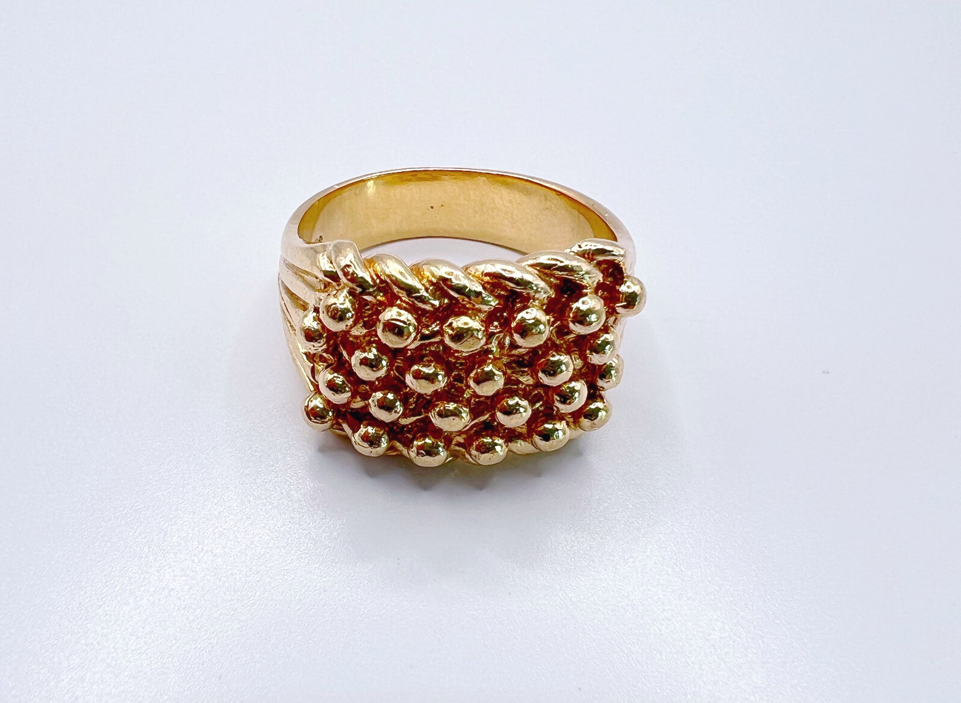 9ct Gold 4 Row Keeper Ring