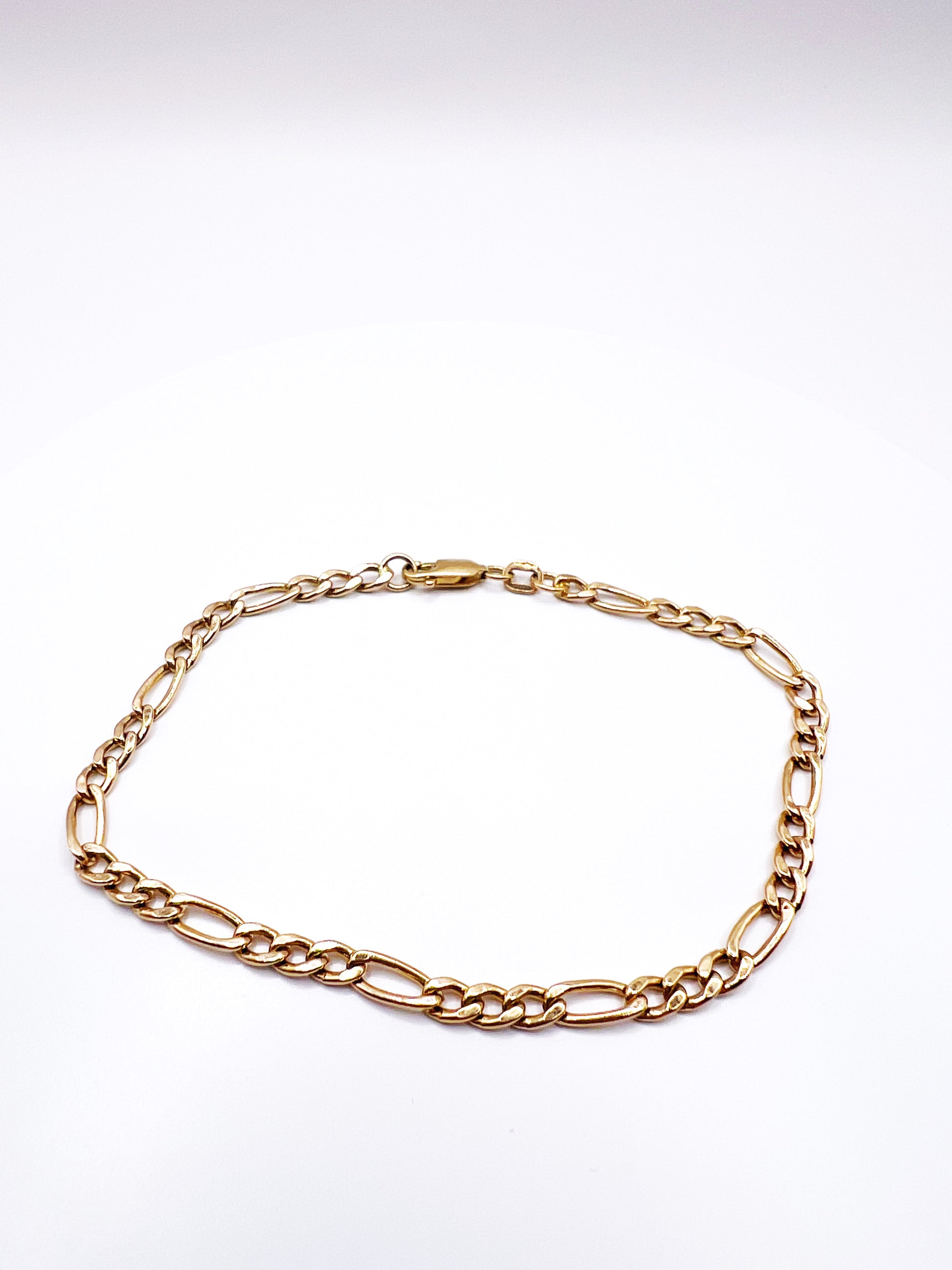 Figaro Chain Bracelet 9ct Yellow Gold