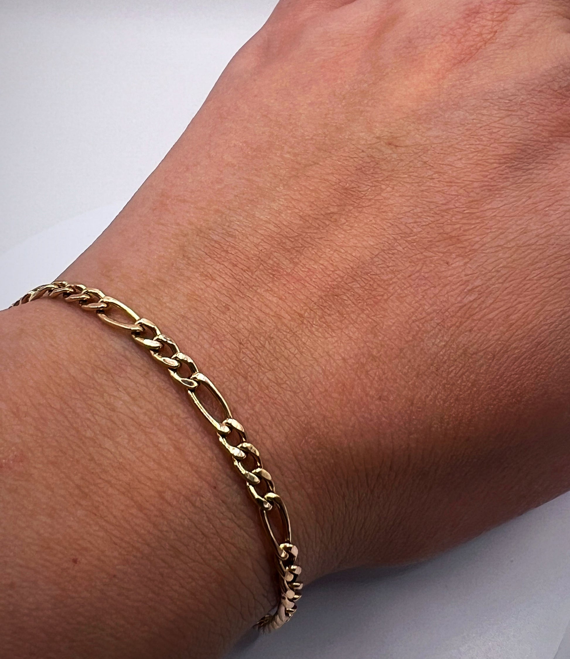 Figaro Chain Bracelet 9ct Yellow Gold