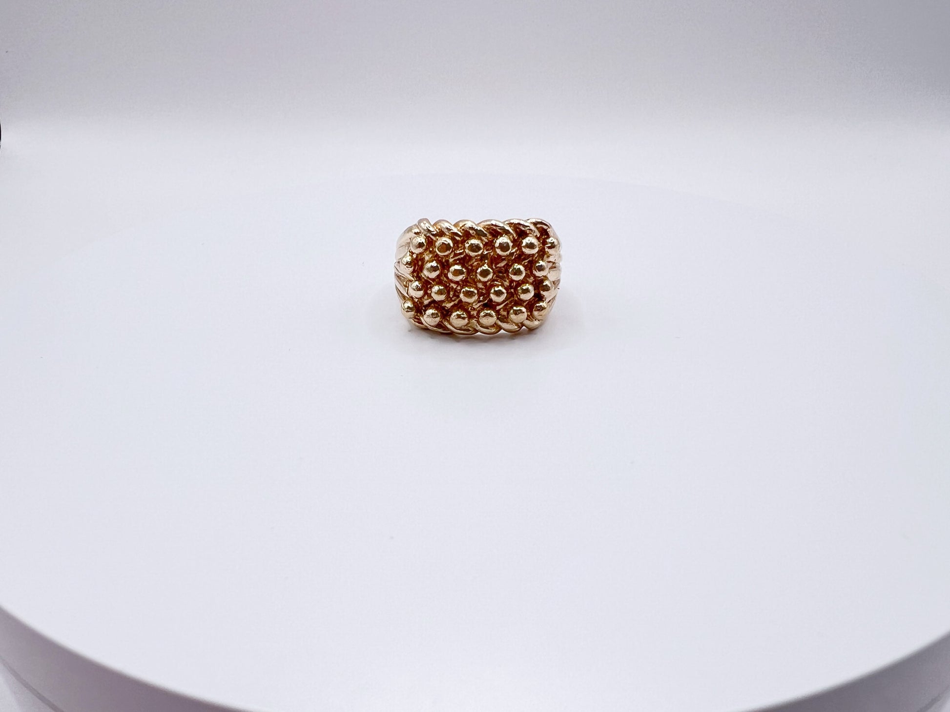 9ct Gold 4 Row Keeper Ring