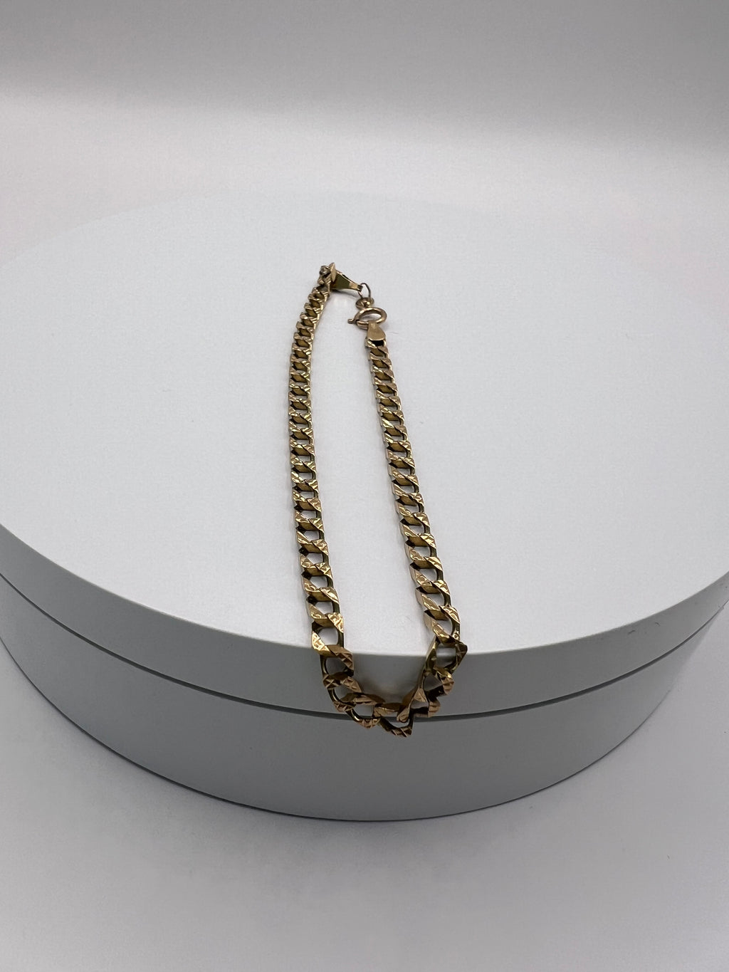 9ct Yellow Gold Curb Bracelet Unisex