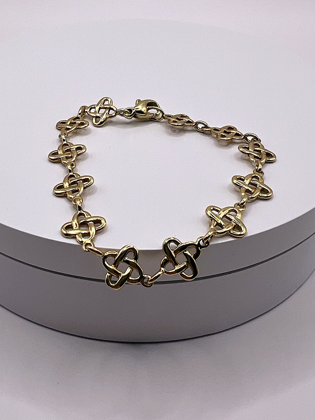 9ct Solid Yellow Gold Celtic Bracelet