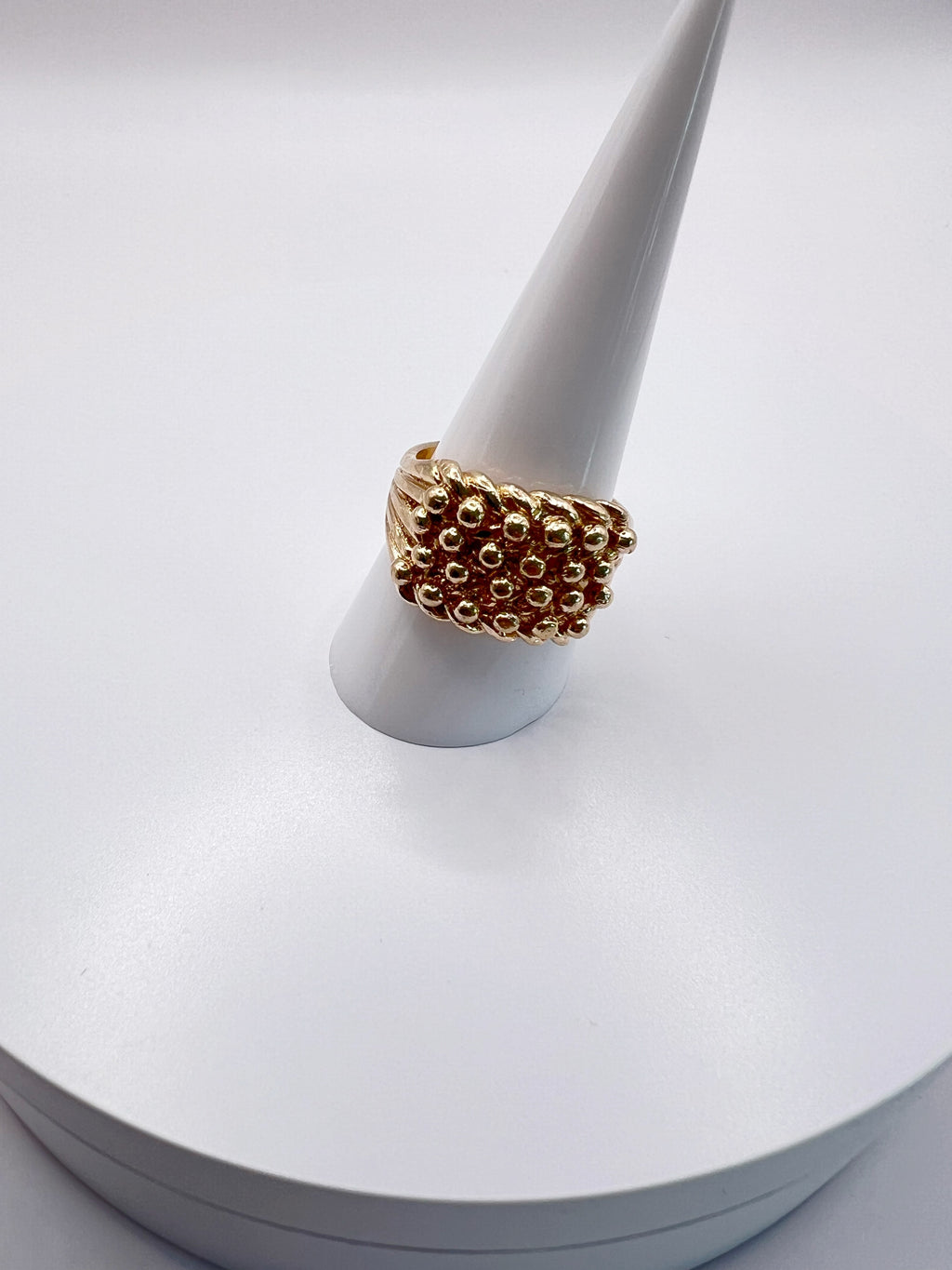 9ct Gold 4 Row Keeper Ring