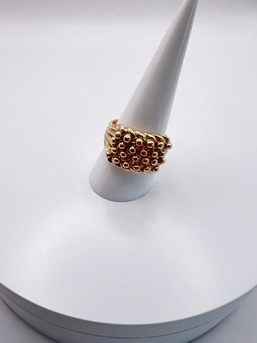 9ct Gold 4 Row Keeper Ring