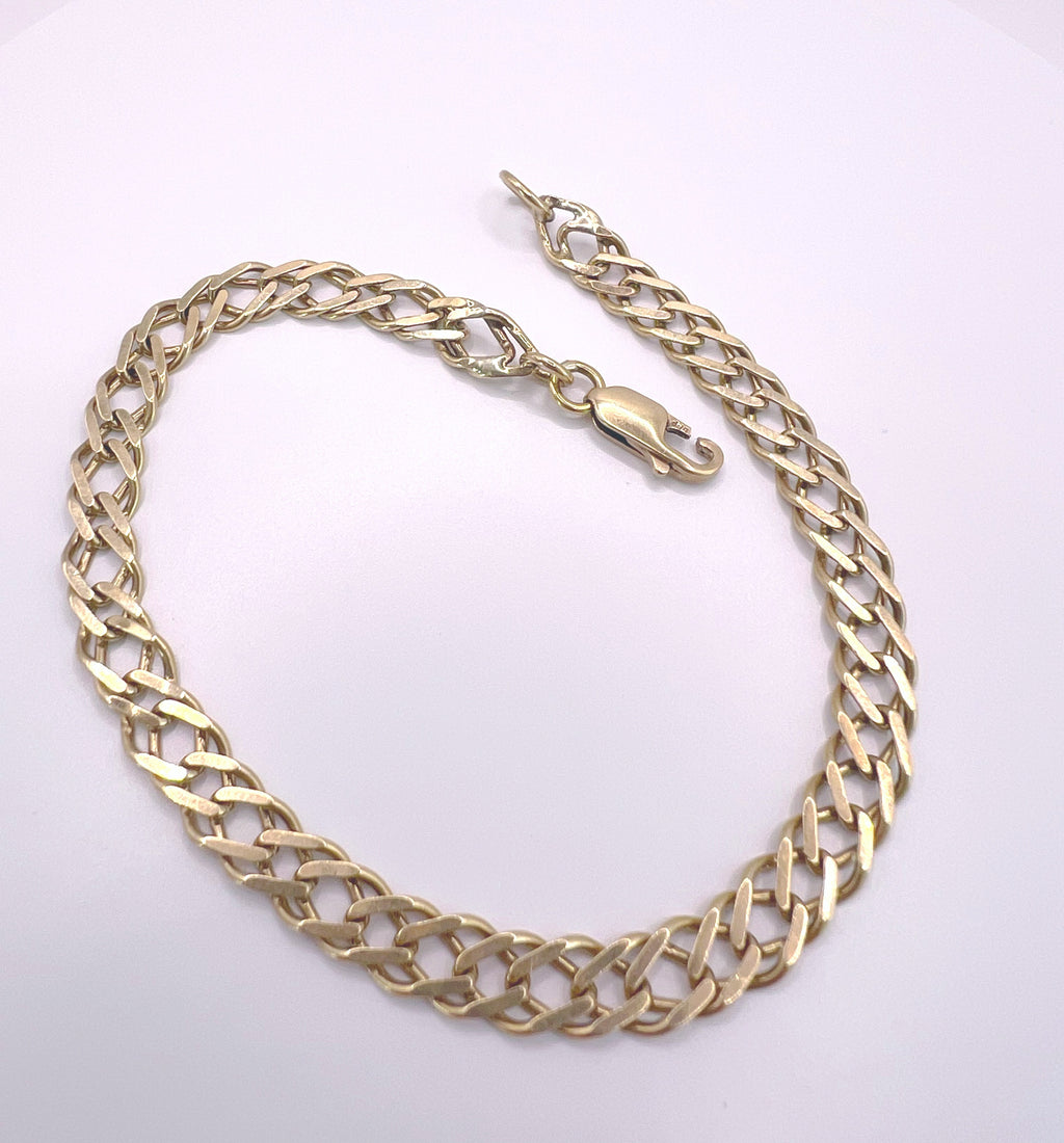 9ct Gold Fancy Curb Link Bracelet