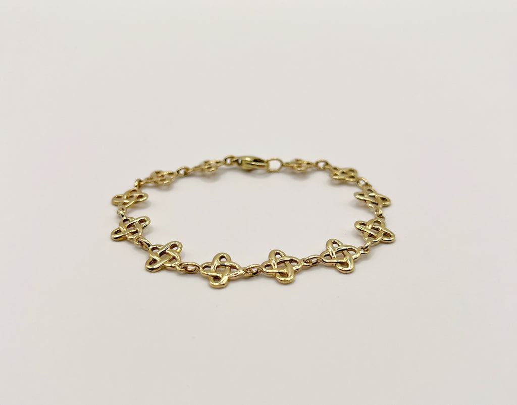 9ct Solid Yellow Gold Celtic Bracelet