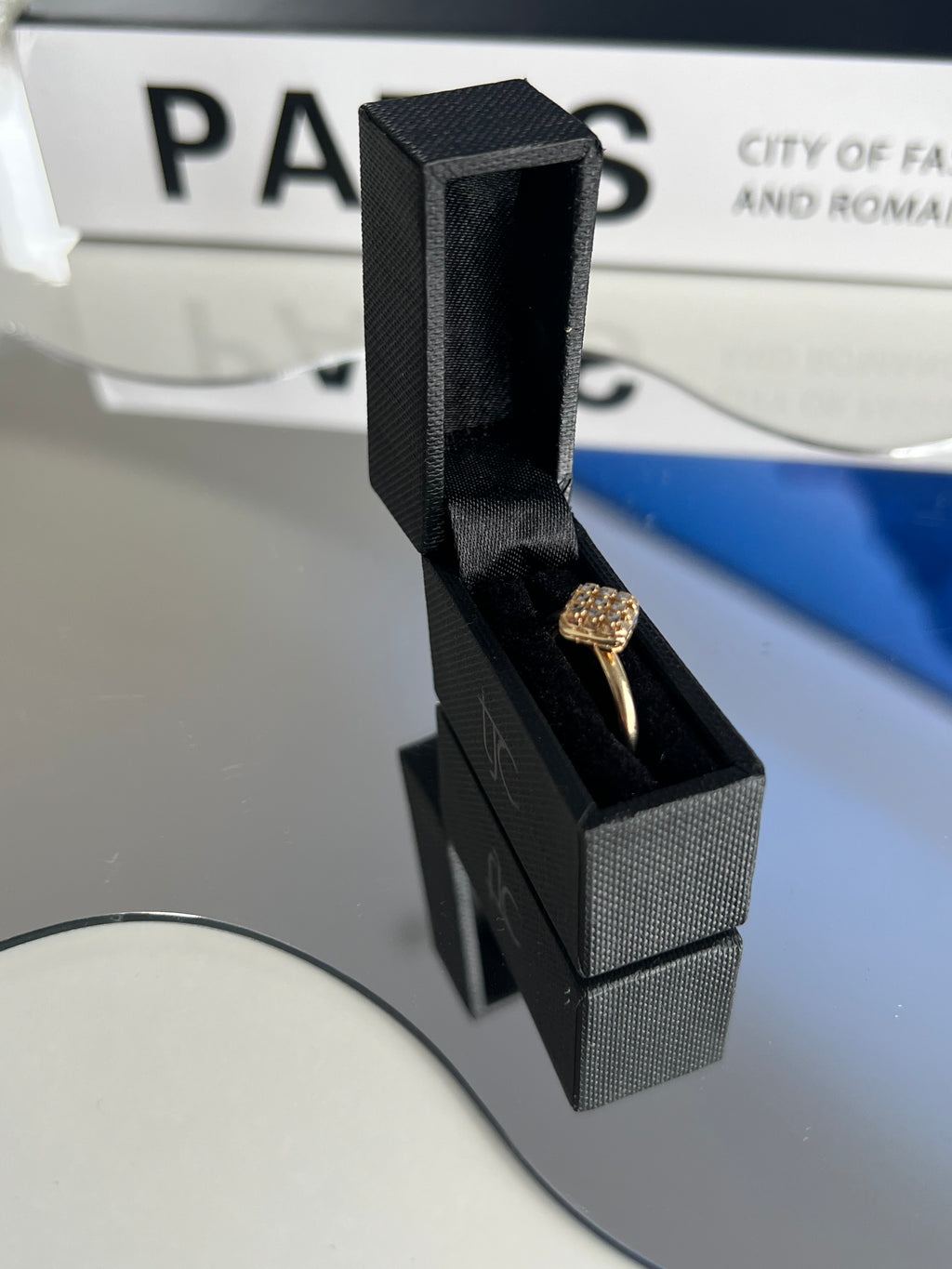 TJC 9ct Gold Diamond-Cut Topped Ring