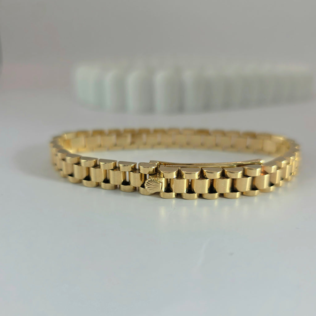 9ct Gold Link Bracelet – 7.5"- Heavyweight - Rare Classic Design