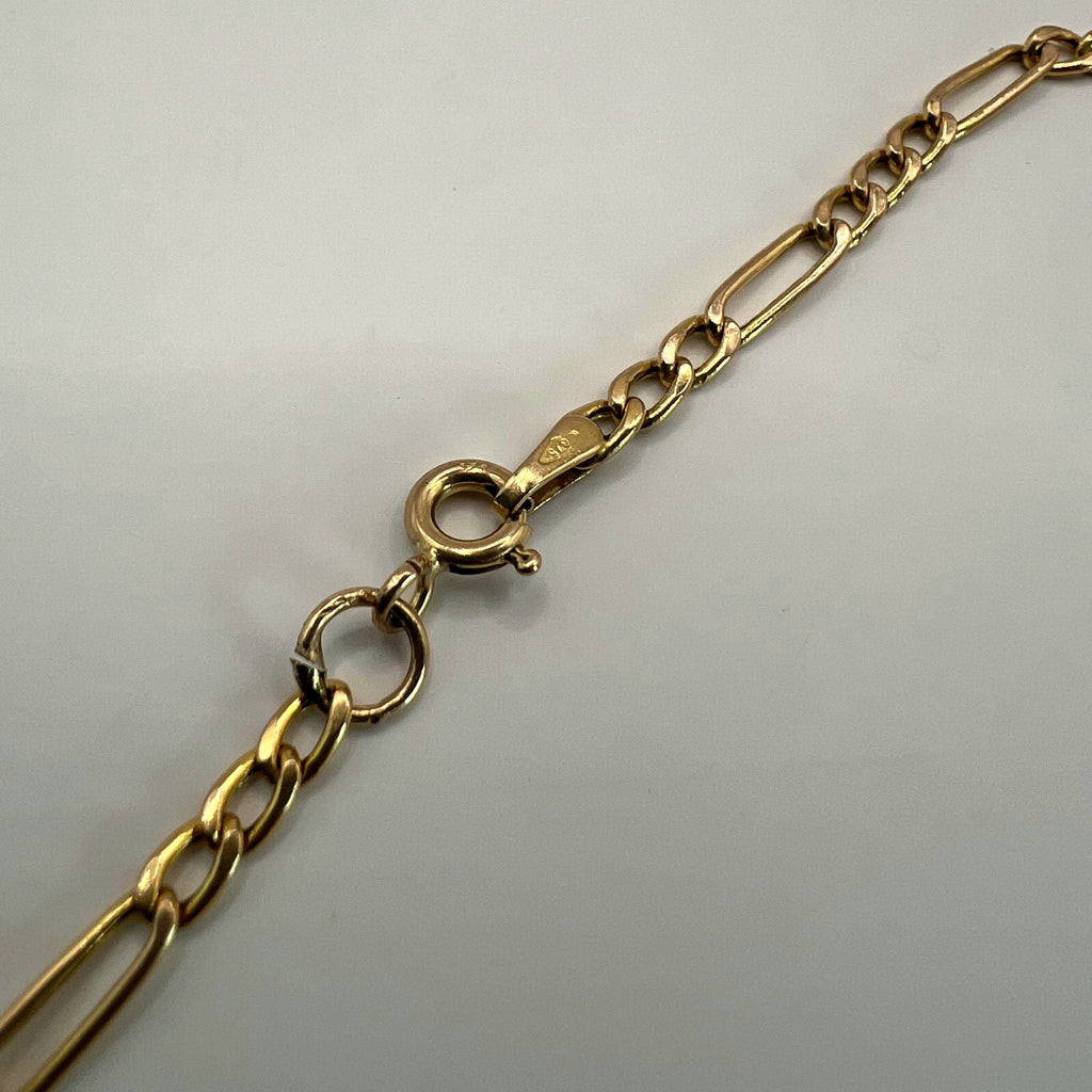 9ct Gold Figaro Chain Bracelet – 8.5"
