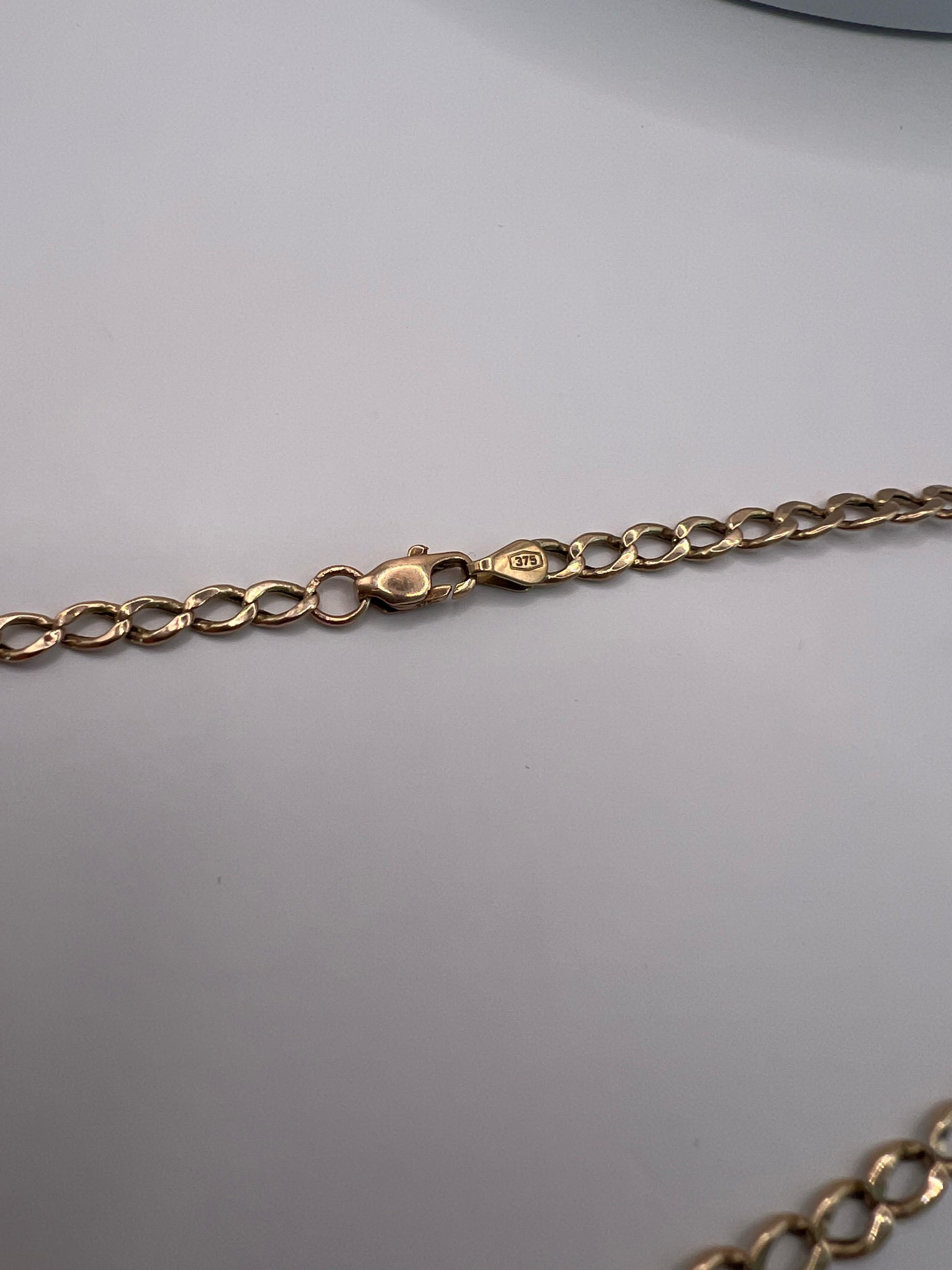 9ct Yellow Gold Curb Link Chain - 15.7" / 40cm - 3g
