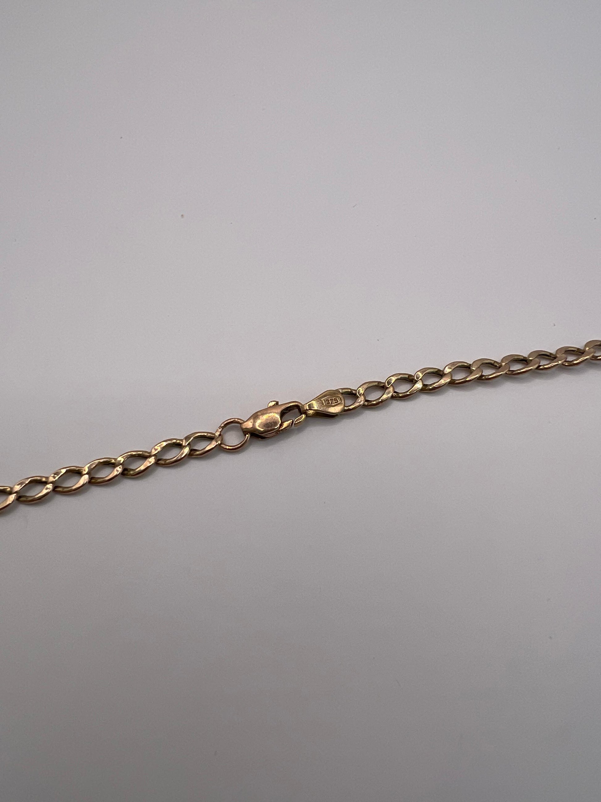 9ct Yellow Gold Curb Link Chain - 15.7" / 40cm - 3g
