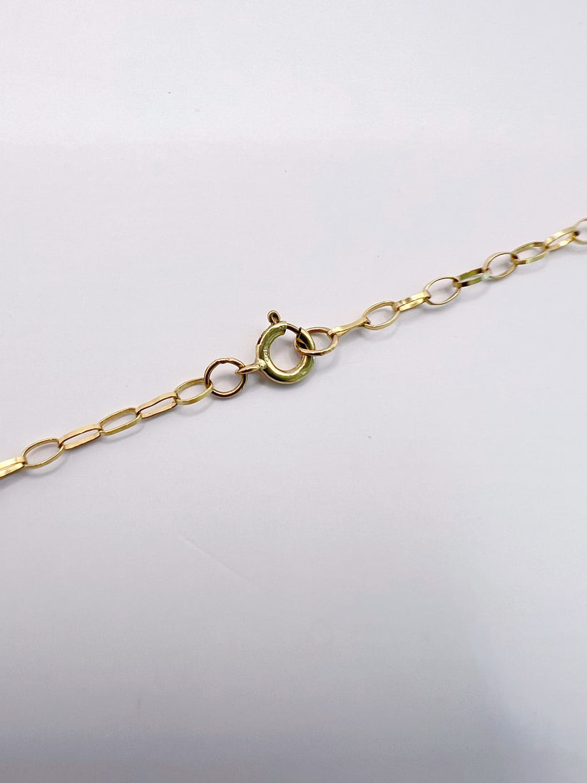 9CT Gold Belcher Chain Fine Oval Link Necklace