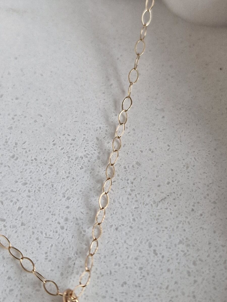Vintage 9ct Gold St Christopher Pendant Necklace - 14.7”