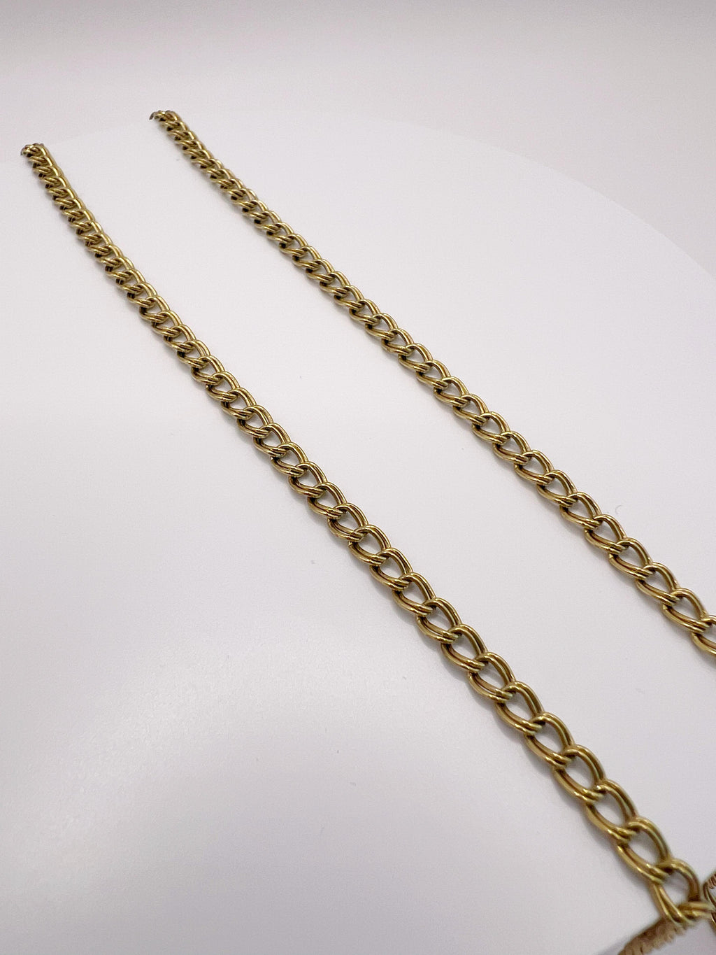 9ct Gold Double Curb Link Chain Necklace – 18" - 9.90g