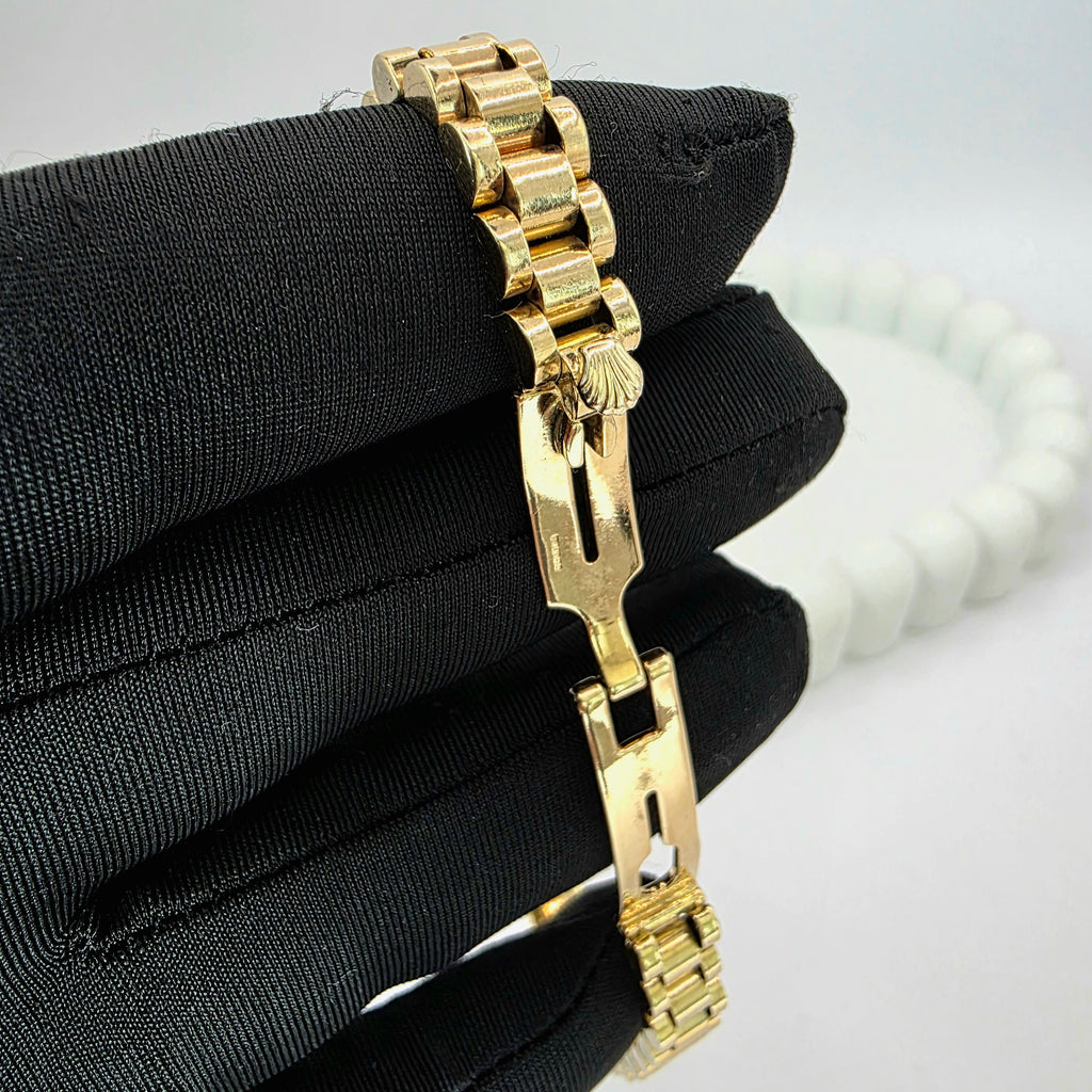 9ct Gold Link Bracelet – 7.5"- Heavyweight - Rare Classic Design