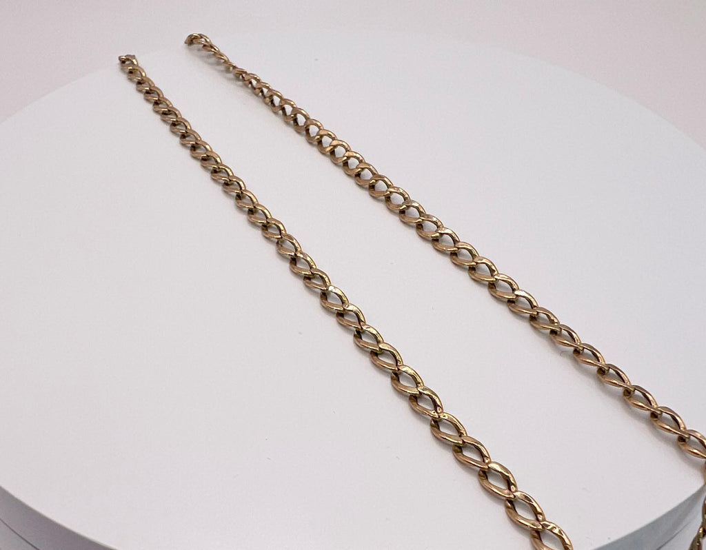 9ct Yellow Gold Curb Link Chain - 15.7" / 40cm - 3g