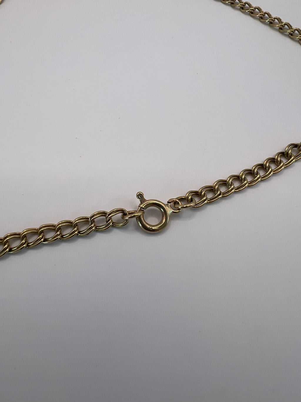 9ct Gold Double Curb Link Chain Necklace – 18" - 9.90g