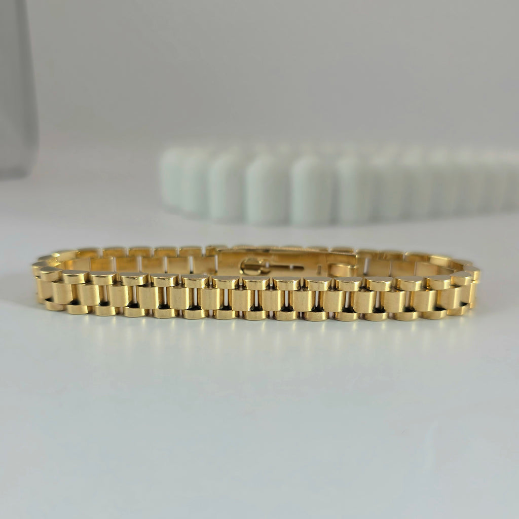 9ct Gold Link Bracelet – 7.5"- Heavyweight - Rare Classic Design
