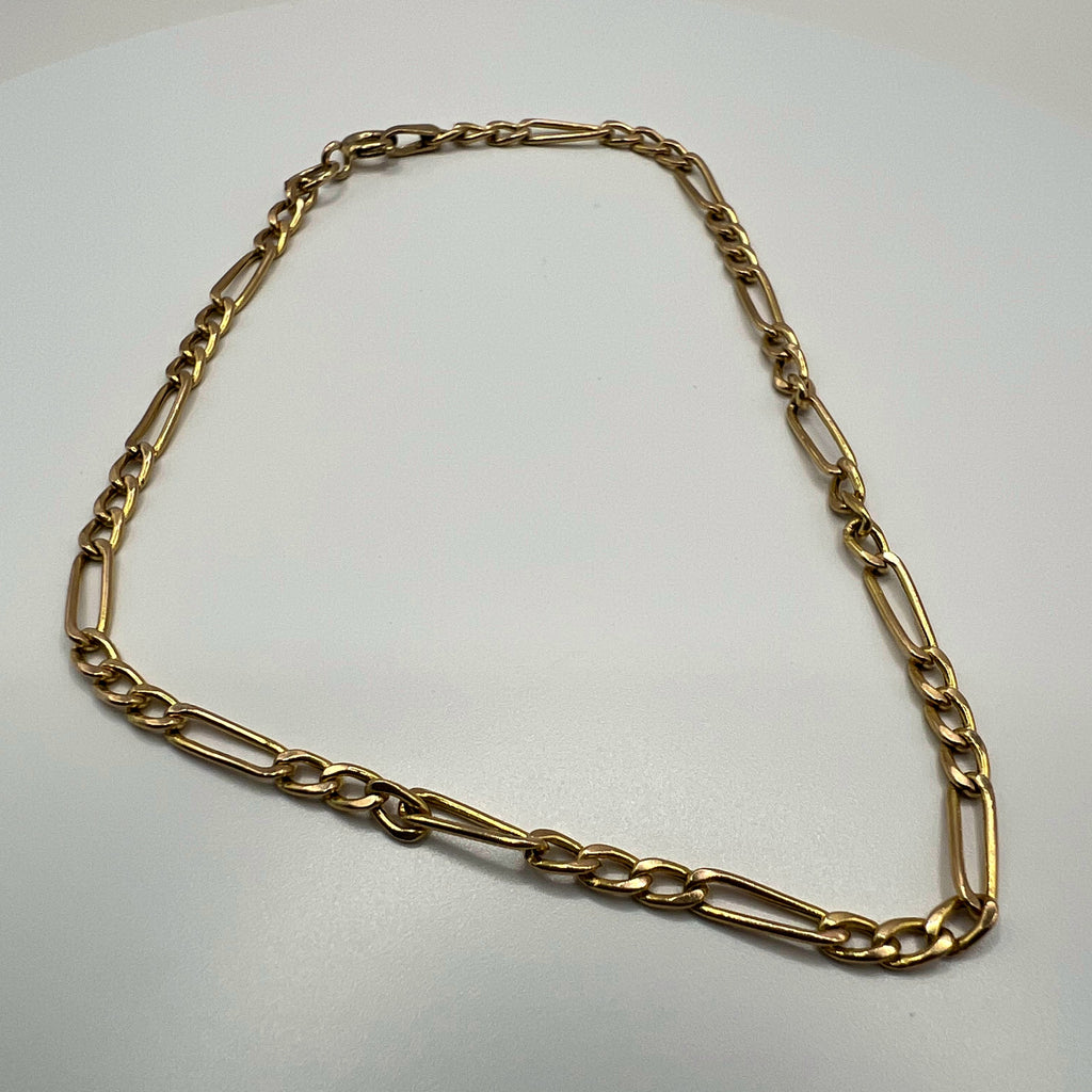9ct Gold Figaro Chain Bracelet – 8.5"