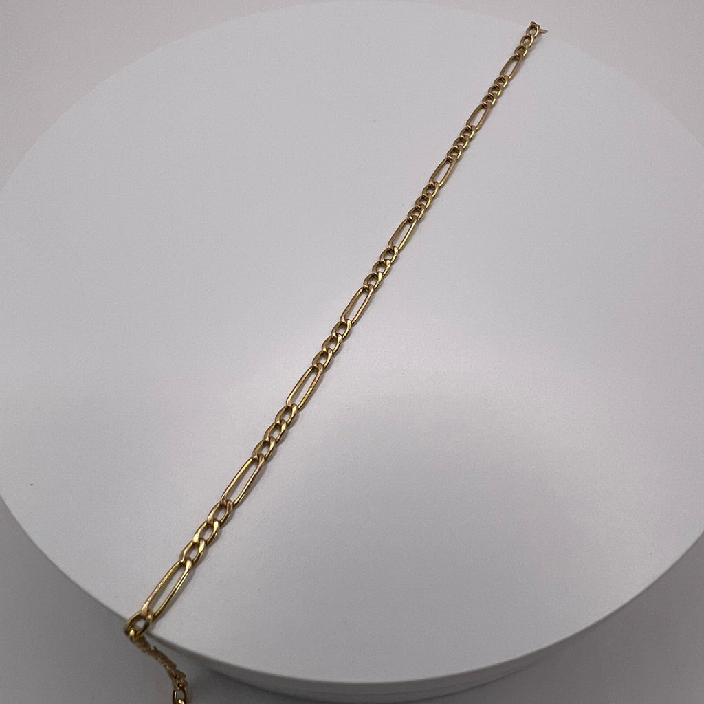 9ct Gold Figaro Chain Bracelet – 8.5"